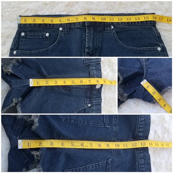 Cutoff Jean Shorts NWOT Venus Size 10 Dark Stretch Denim Women Summer Casual - Picture 4 of 5